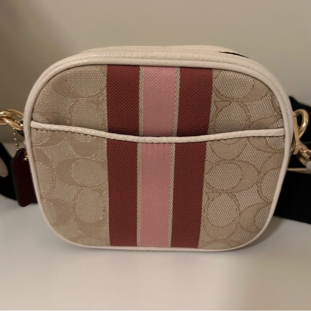 Coach Mini Dempsey Camera Bag Jacquard With Stripe And Coach Patch❤️ - Picture 4 of 4